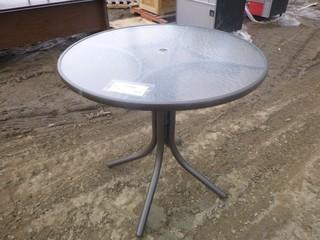 36" Round Glass Top Patio Counter Table (WR-2-10)