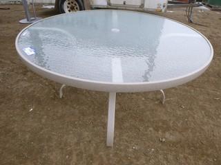 54" Round Glass Top Patio Table (WR-2-20)