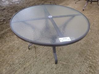 48" Round Glass Top Patio Table (WR-2-10)