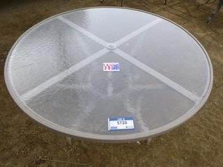 48" Round Glass Top Patio Table (WR-2-10)(WR-2-20)