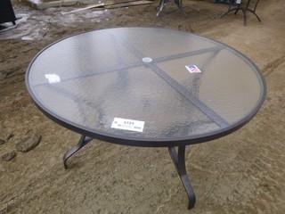 54" Round Glass Top Patio Table (WR-2-10)
