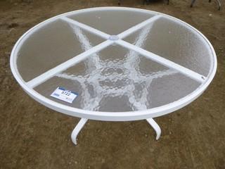 48" Round Glass Top Patio Table (WR-2-10)