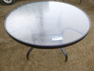 48" Round Glass Top Patio Table (WR-2-10)