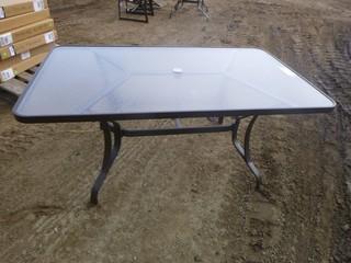 40" x 66" Glass Top Patio Table (WR-2-10)
