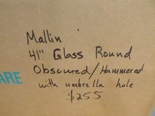 41" Square Glass Table Top and (2) 41" Round Glass Table Top (W-3-2-3)