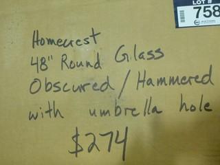 (4) 48" Round Glass Table Tops (W-3-5-3)