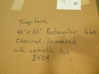 40" x 66" Rectangular Glass Table Top and 42" x 84"Oval Acrylic Table Top (W-2-5-3)