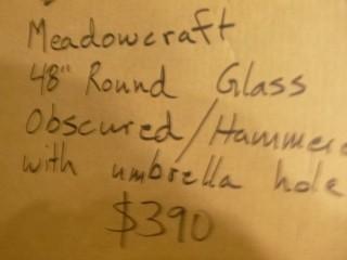 (3) 48" Round Glass table Tops (W-3-5-1)