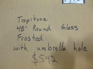 (4) 48" Round Glass Table Tops (W-3-2-3)