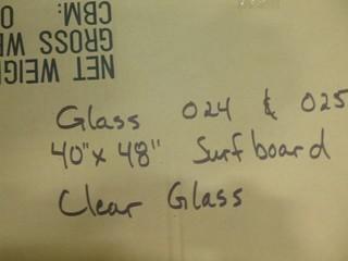 (3) 40" x 48" Surf Board Glass Table Tops (W-3-2-3)