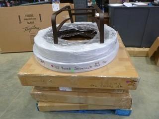 (6) Assorted Fire Pit Table Tops and Coffee Table Base (WR-3-10) (W-1-5-1)
