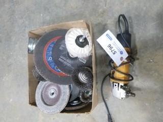 Angle Grinder w/ Assorted Grinding Wheels (C-1)