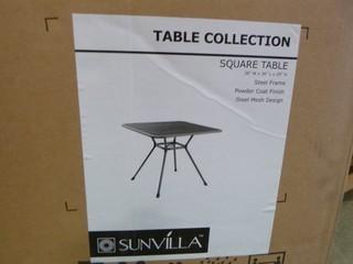Square Mesh Table, 36"L x 36"W x 29"H (W-1-5-2)