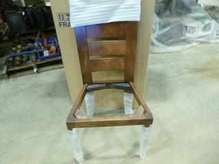 (2) New Wood Chairs *NOTE: No Seat Base* (W-5-5-3)