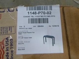 11" x 25" Chaise End Table (2 In Box) (W-4-3-3)