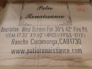 (2) Wind Screens For 36" and 42" Fire Pits (E-1)
