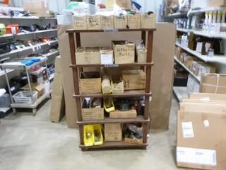 Qty of Nuts and Bolts, (2) Truck Tail lights, Soldering Iron, Parts for Patio Tables and Chairs (C-1)