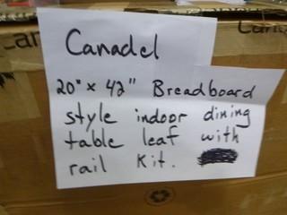 Canadel 20" x 42" Bread Board Table Leaf with Rail Kit (W-4-1-3)