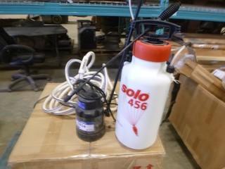 1/4" Electric Utility Pump w/ Hose and Solo 456 Pump
