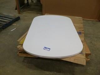 Frosted White Table Top, 60" x 42" (W-4-1-1)