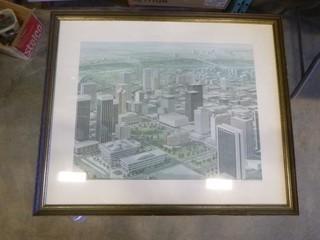 Downtown of a City Picture  30" x 25"