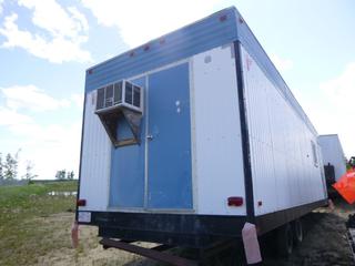1993 ATCO 10' x 32' Office c/w T/A, Spring Susp, Pintle Hitch, Camp" A/C, SN 122937785 *NOTE: VIN Not Found On Trailer*