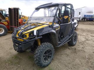 2012 Bombardier Can-Am Commander Rotax 1000 Side-By-Side c/w CBCXX.9765GF, 976 CC, Showing 4883.3 KMS, Quick Release Windshield, Quick Release Roof, Warn RT40 Winch, Rear Hitch and Receiver, 27x9.00R14 Front Tires, Rears 27x11.00R14, VIN 3JBKXLP1XCJ001120