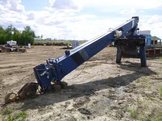 National 800C 21 ton Crane Boom/w 3 Section Boom w/ Hook, Rooster Sheave, 1 Reel Cable Pull, SN 24815, c/w front and rear outriggers