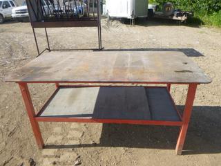 (1) Steel Work Bench, 73" x 36" x 36" (WR1-10)