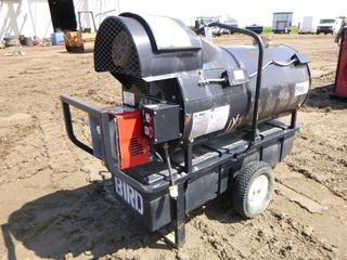 Flargo Industries FV0-400 Portable Construction Heater c/w 42 Gal. Fuel Tank, 11V, Phase 1, SN 0V400-6176 *NOTE: Working Condition Unknown, Tires Are Flat*