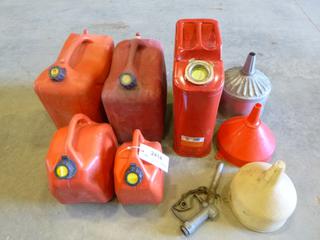 Assortment of Jerry Cans & Funnels (WR-4)