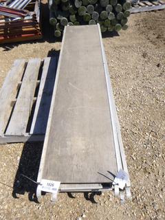 (3) Aluminum Scaffold Planks, Aluminum Frames, Plywood Platform, 84" x 19" x 3" (WR-4)
