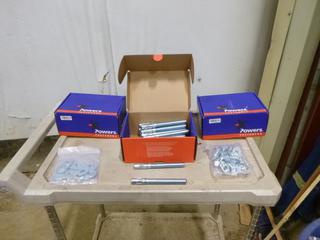 (3) Boxes of 25, Powers 5/8" x 6" Stud & SDI Concrete Anchor (B-1)