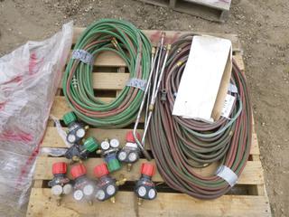 Oxy/Acetylene Hoses, Regulators, Torches, (3) Oxygen, (5) Acetylene