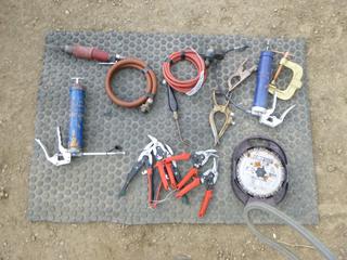 Qty of Grease Guns, tin Snips, Welding Tools (A-1)