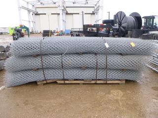 450' Galvanized Chain Link , 2" x 9G x 12', Knuckle Bottom - Barbed Top