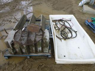 Bricks & Grate for Fire Pit, 3 Step Riser, Chain Link Gate, (2) Spill Pans, (2) Cable Slings, (2) 1" Wire Rope Slings (WR-5)