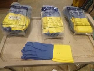 (3) Bags of 12, Ansell Chemi-Pro Gloves, Size 9, # 224 (A-2)