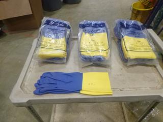 (3) Bags of 12, Ansell Chemi-Pro Gloves, Size 9, # 224 (A-2)