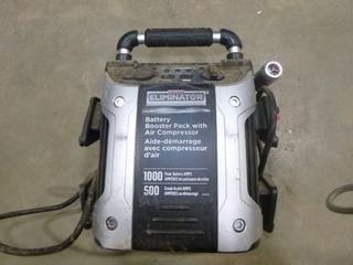 Motor Master Eliminator Batter Booster Park w/ Air Compressor, 8 Gallon Shop Vac Canister (Working Condition Unknown), Wet/Dry Shop Vac Canister(Working Condition Unknown), Genie Jet Vac Canister (Working Condition Unknown), (2) 400W Generator, TMT 2 Gallon Air Comp.  (Working Condition Unknown) (WR-4)