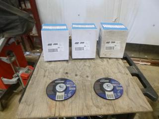 (3) Boxes of 10, Norton 6" x  1/4" x 5/8-11" Grinding Wheels, Parts # 32390 (E5-3-3)