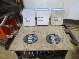 (3) Boxes of 10, Norton 6" x  1/4" x 5/8-11" Grinding Wheels, Parts # 32390 (E5-3-3)