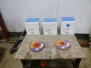 (3) Boxes of Norton Flap Disc, 10 Per Box, Type 27, Grit 80, 6" x 7/8" (E3-4-3)