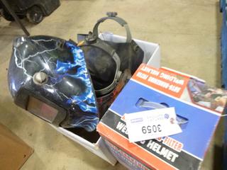 (3) Auto Tint Electronic Welding Helmets, (1) Welding Helmet, Shade 10 (EE1-4-2)