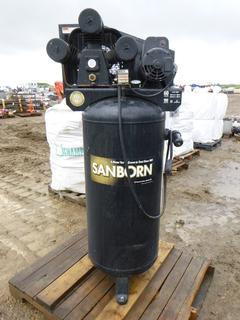 (1) Sanborn Air Compressor, Model# SLA8046065, 155 PSI, 60 Gallon Tank, Century AC Motor 1PH, 208-230 Volt (WR-5)