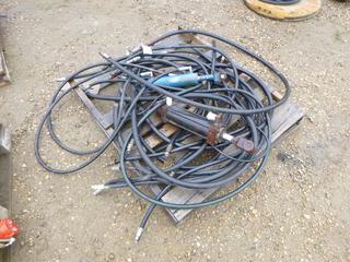 Assortment of Hydraulic Hose w/ Hydraulic Rams