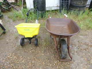 Wheelbarrow w/ Pushable Seed Spreader (WR-5)