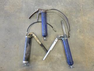 (3) Grease Guns, C/w Bucket of Assorted Bolts (EE1-3-2)