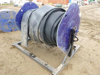 (1) Water Hose Reel, w/ Gravity Deployer Discharge 16" Hose (Length Unknown)