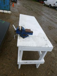 Work Table w/ Vise, 72" x 24" x 32" (WR1)